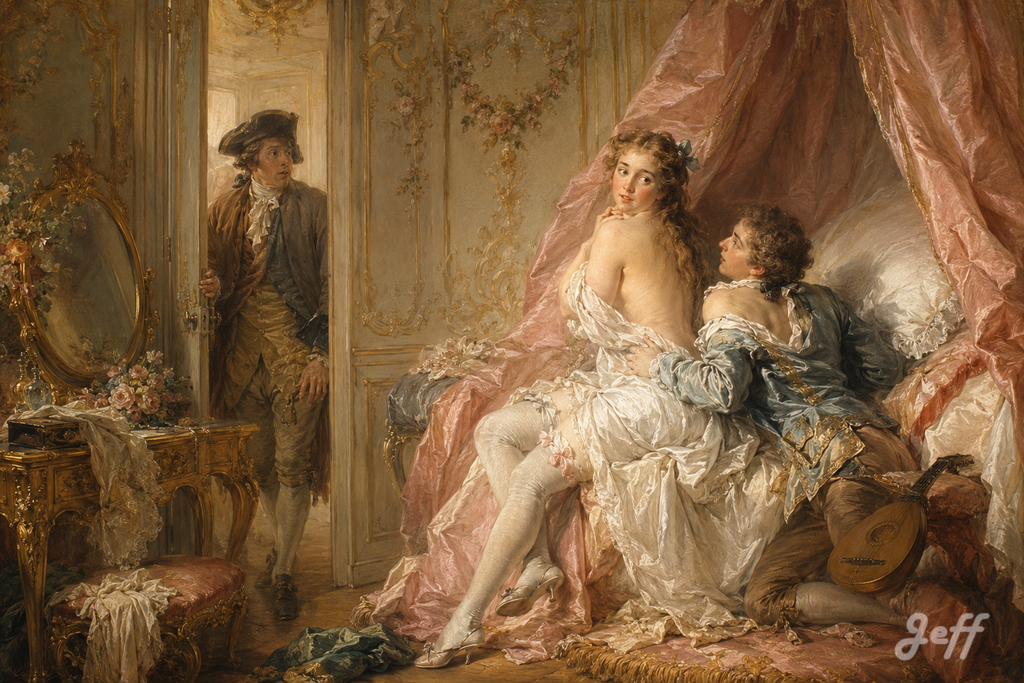 marquiselibertine,rococoart,fragonardstyle,frenchboudoir