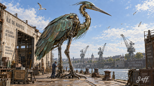 lesmachinesdelile,iledenantes,nantes,steampunk,biomechanical,biomorphic,biomimicry,copper,brass,patina,concrete,insectmachine,fantasyillustration,conceptart,digitalpainting,mechanicaldesign,dieselpunk,naturetech