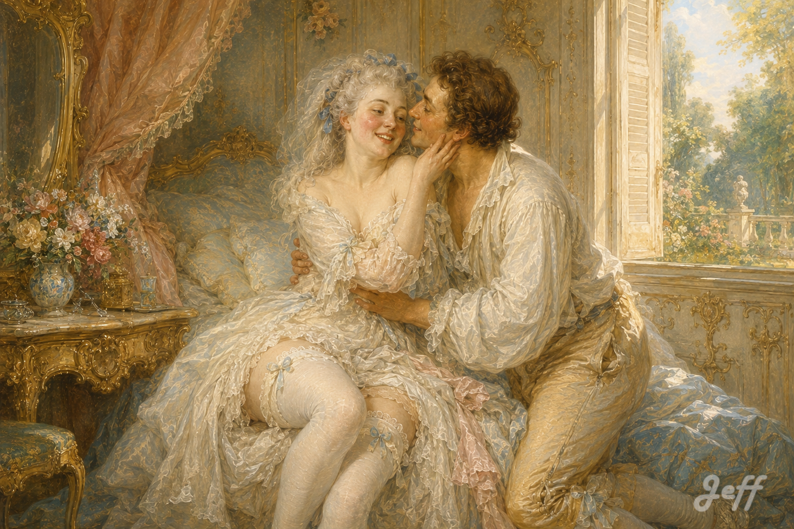 marquiselibertine,rococoart,fragonardstyle,frenchboudoir